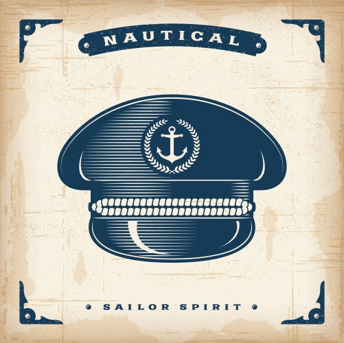 Captain peaked cap Royalty Free Vector Image - VectorStock