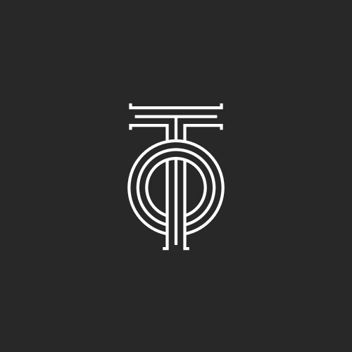 Letter m logo monogram overlapping line mark mm Vector Image