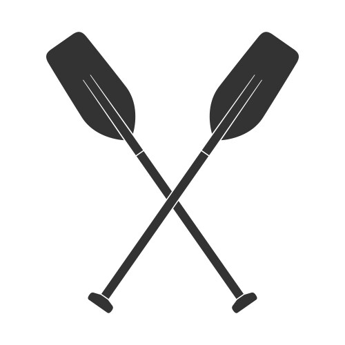 Canoe oars Royalty Free Vector Image - VectorStock