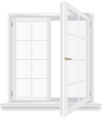 Open window template view Royalty Free Vector Image