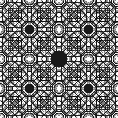 Seamless pattern with overlapping geometric shapes vector image