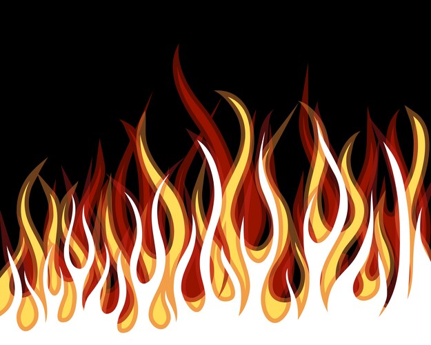 Burn flame fire Royalty Free Vector Image - VectorStock