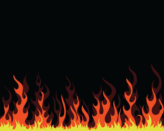 Burn flame fire Royalty Free Vector Image - VectorStock