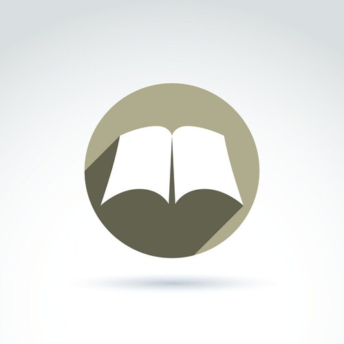 Open book with blank sheets placed in a circle Vector Image