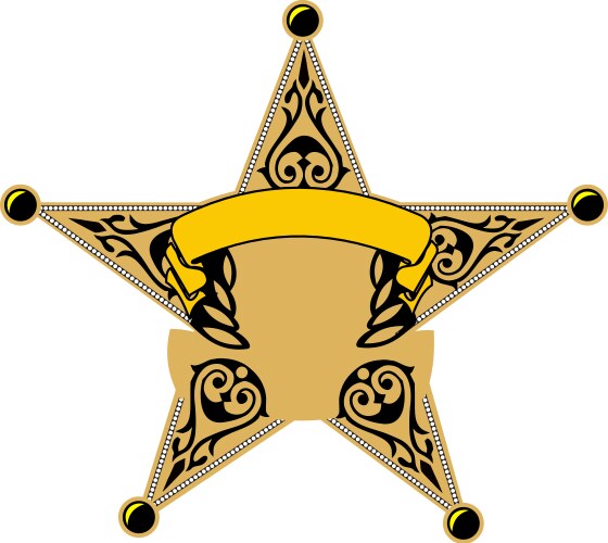 Sheriff's Badge Icon Vector Image