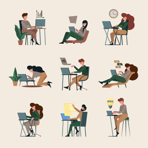 Digital developers designer and programmers vektorbild