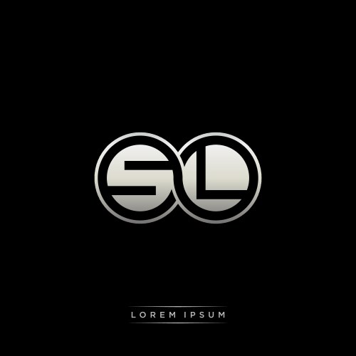 Sl logo letter monogram with triangle shape Vector Image