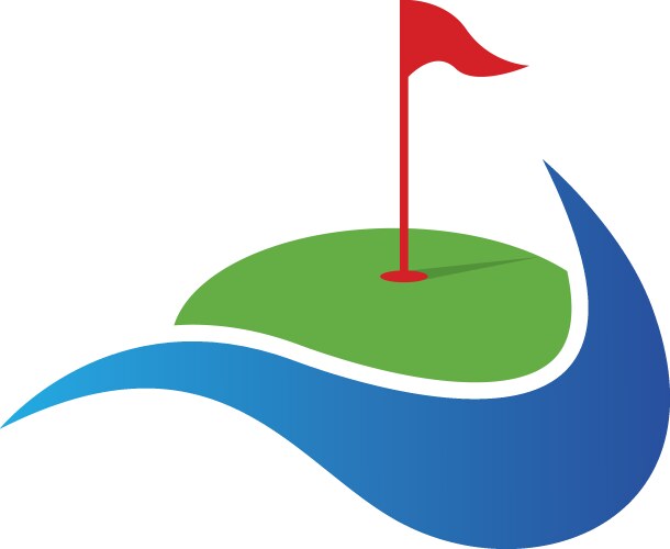 Red golf flag Royalty Free Vector Image - VectorStock