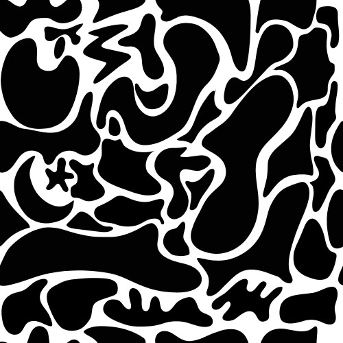 Free form black pattern vector image