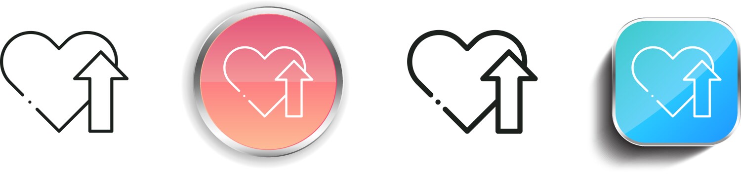 Health icon thin linear regular and button style vector image