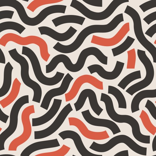 Black and white wavy lines seamless pattern Vector Image