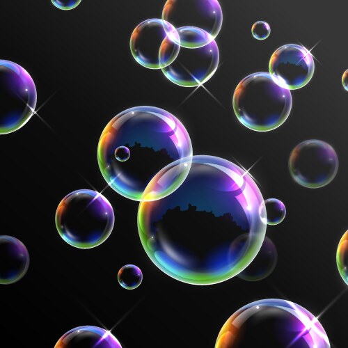 Soap bubble set Royalty Free Vector Image - VectorStock