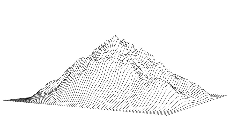 Curve lines in shape part mountain range vector image