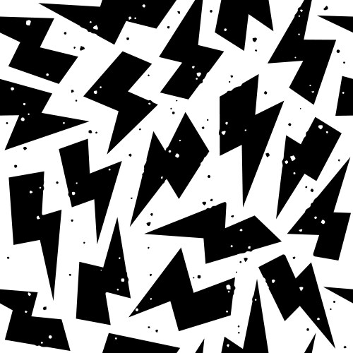 Lightning seamless pattern on a black background Vector Image