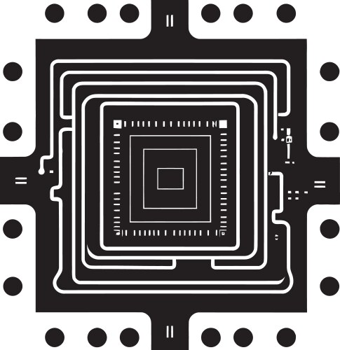 Digital essence iconic chip expression unveiled Vector Image