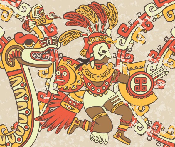 Aztec set Royalty Free Vector Image - VectorStock