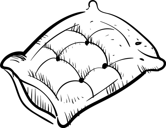Pillow drawing on white background Vector Image