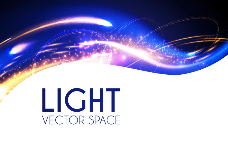 Motion light effect shining wave glow design Vector Image