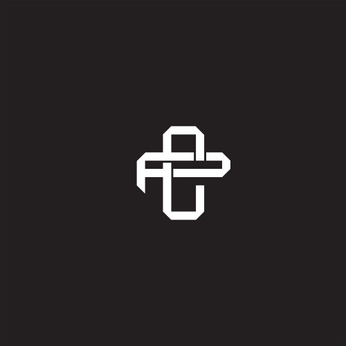Cp logo monogram with triangle and hexagon shape Vector Image