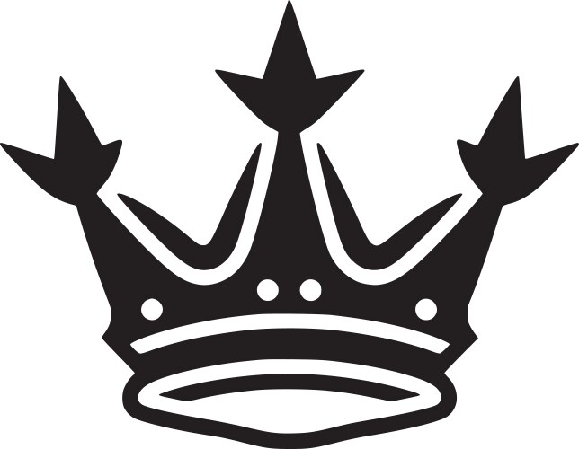 Simple black crown icon eps10 Royalty Free Vector Image