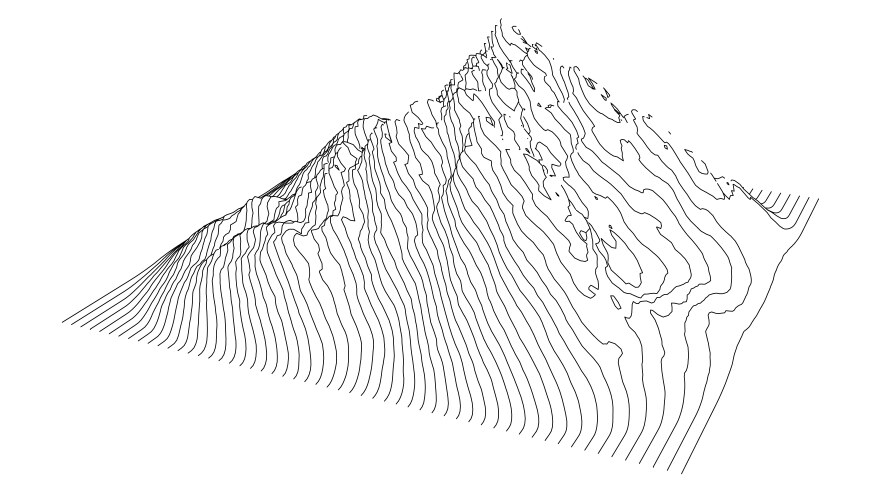 Curve lines in shape part mountain range vector image