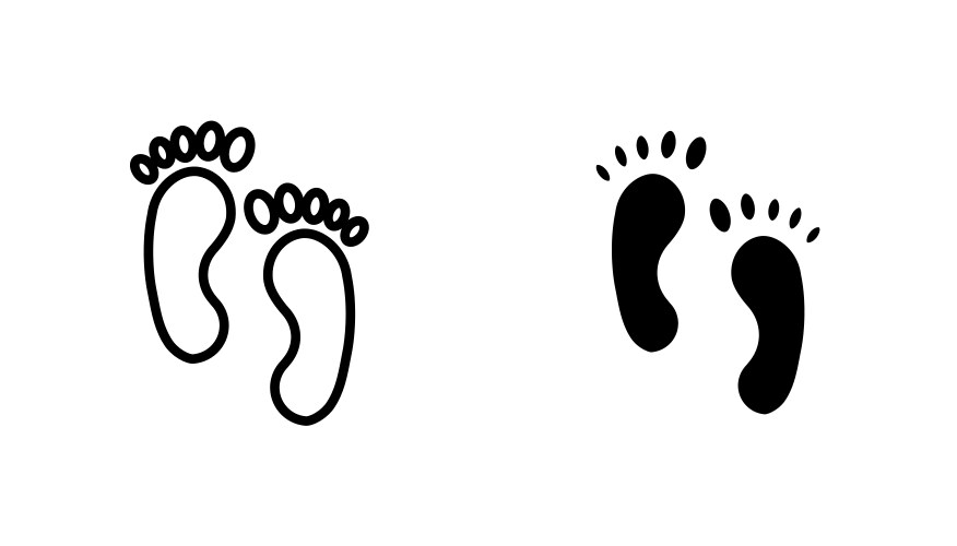 Reflexology foot massage icon Royalty Free Vector Image