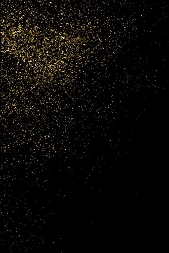 Gold glitter texture on a black background Vector Image