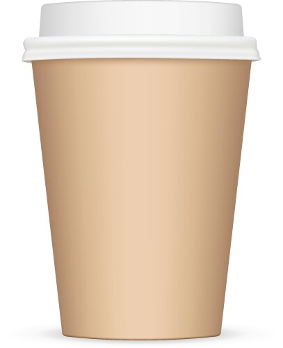 Paper cup mockup - front view Royalty Free Vector Image