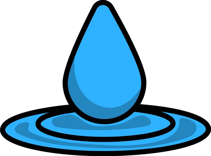 water drop icon vector image