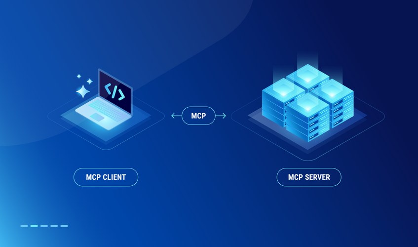 MCP Client-Server Model Diagram – Royalty-Free Vector | VectorStock