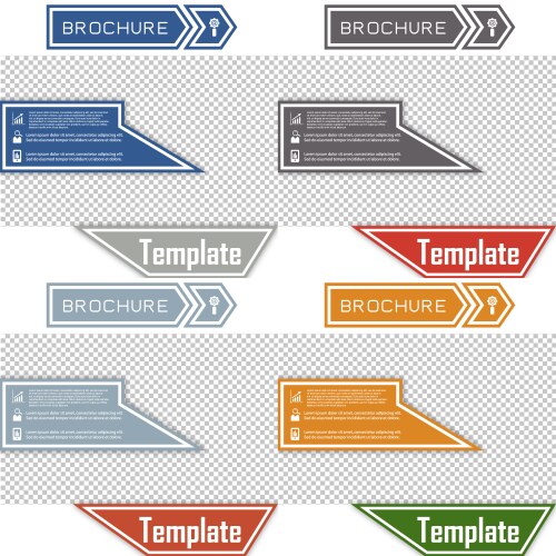 set of business presentation template from vector image vector image