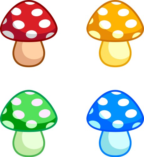 Colour mushrooms vector image