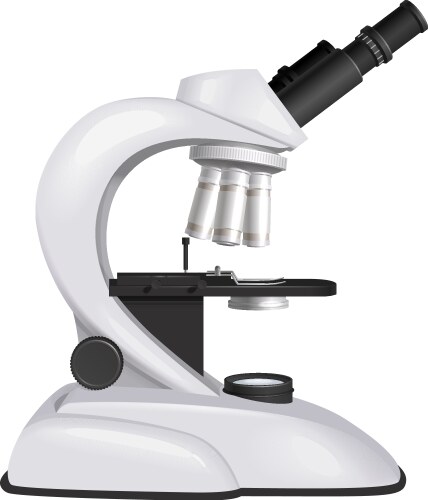 Microscope Transparent Vector Microscope technology on transparent background Vector Image