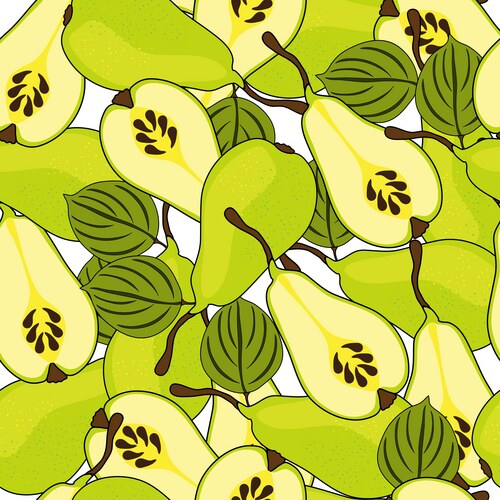 Scribble pears seamless pattern hand drawn fruits – Royalty-Free Vector ...