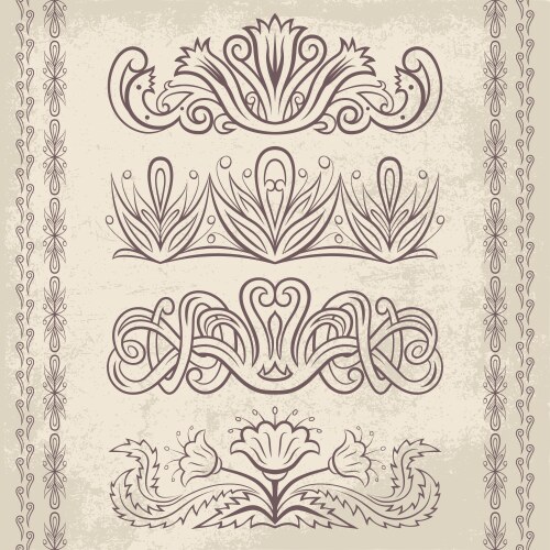 Decor elements vector image