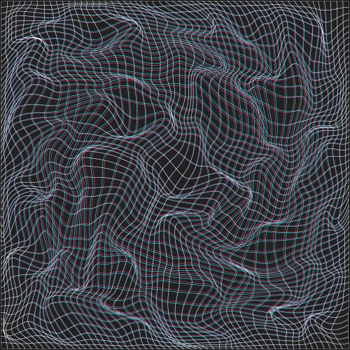 Warped parametric net surface background vector image