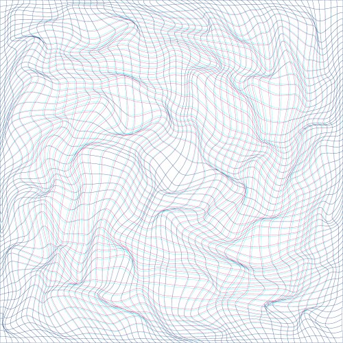 Warped parametric net surface background vector image