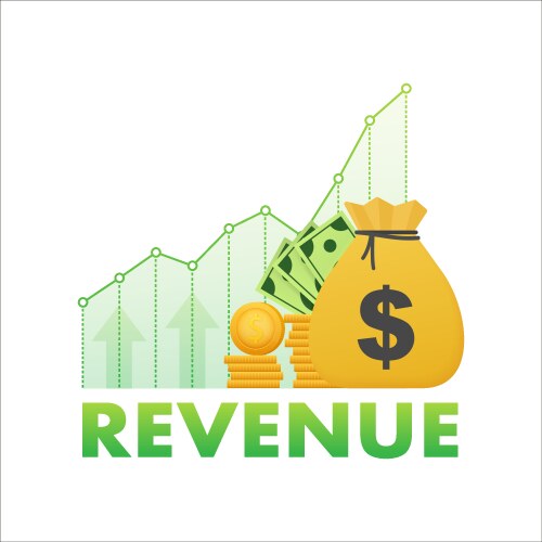 revenue growth increasing graph high interest vector