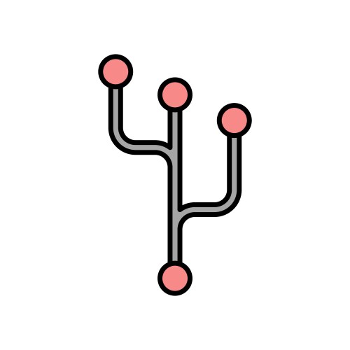 Code Branch Icon - Git Repository vector image