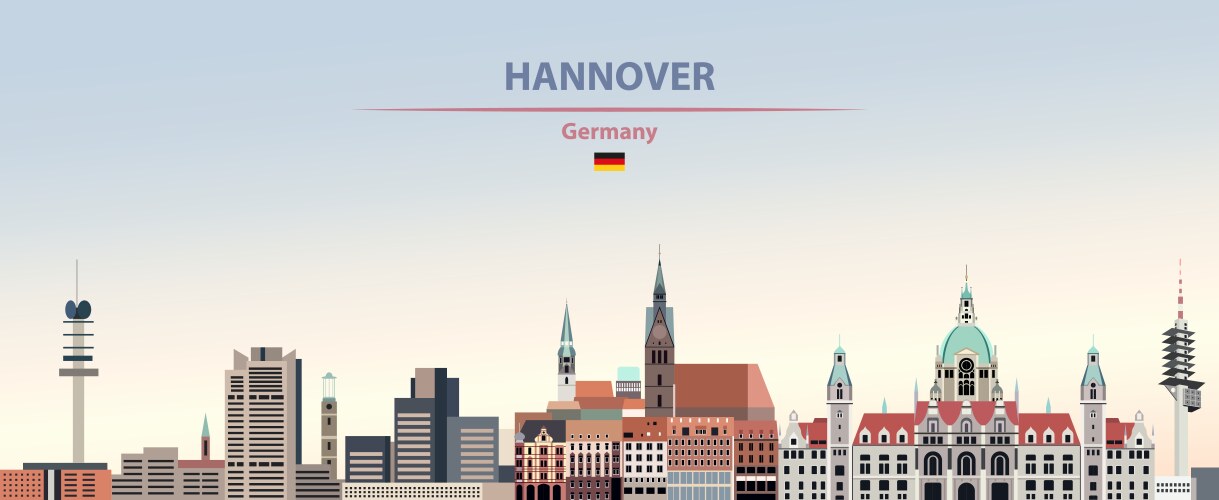 Hannover City Skyline Vector Image