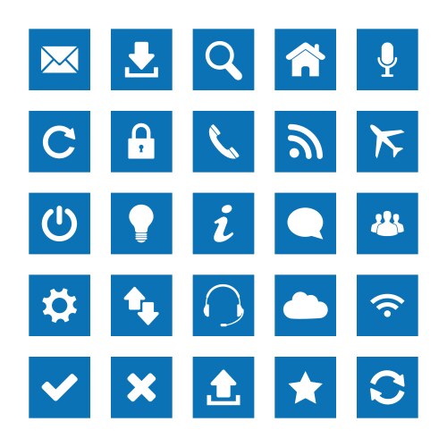 Arrow square icons expansion symbols minimalist Vector Image