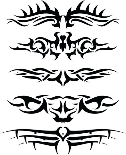 Tribal tattoo set Royalty Free Vector Image - VectorStock