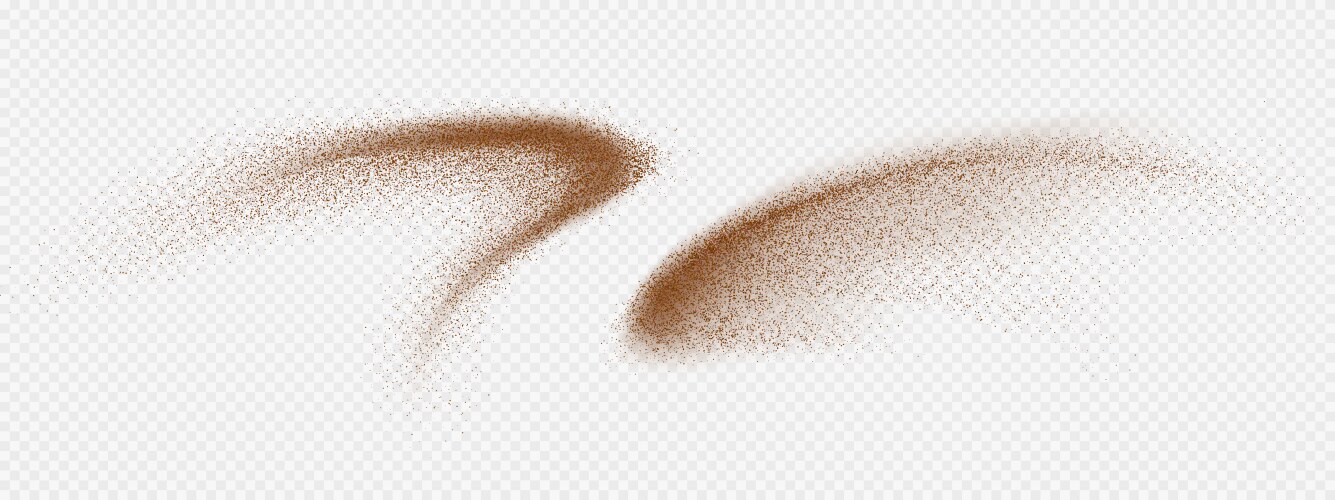 flying coffee or chocolate powder dust particles vector image