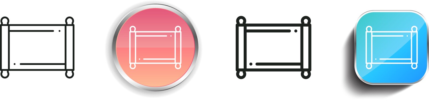 Decree icon thin linear regular and button style vektorbild