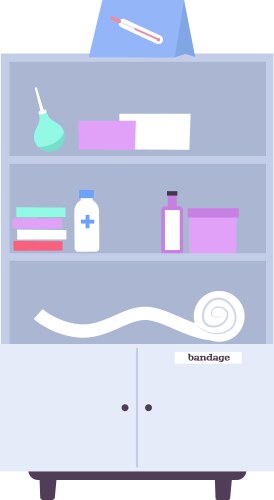 pharmacy rack flat icon vector image