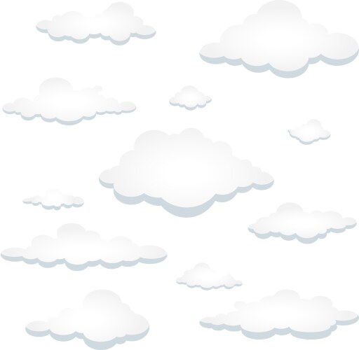 Abstract background of white clouds in sky vector image