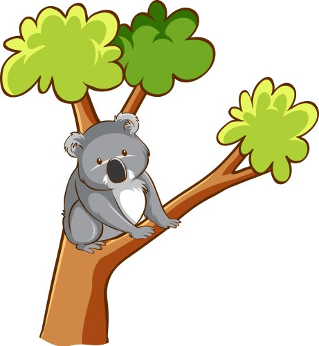 Funny little koala bear baby Royalty Free Vector Image