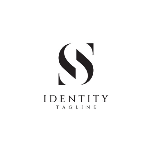 Logo design abstract template initial letter s Vector Image