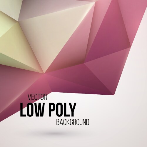 Low poly triangular background design element vector image