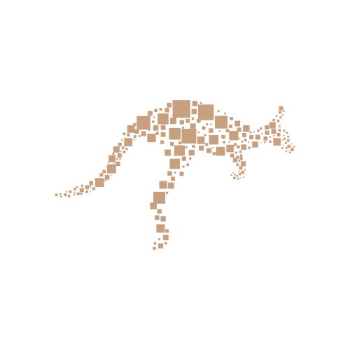 tech kangaroo icon logo vector image